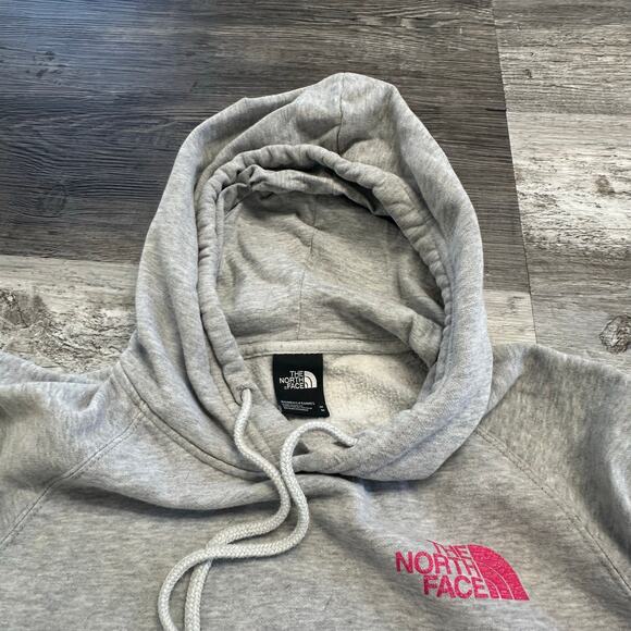 TNF The North Face Cancer Awareness Gray Pink Womens M‎ Fleece Pullover Hoodie - Picture 9 of 12